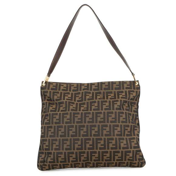 Fendi Shoulder Bag Zucca Pattern Canvas and Leather 15082 FENDI Handbag ...